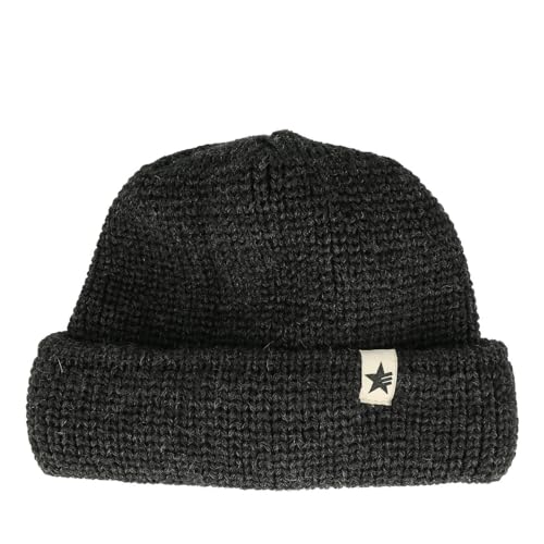 Esperando Short Sailor Beanie, 100% Schurwolle, Made in Germany, Troyer Mütze, Fisherman, Damen und Herren Wintermütze (Dunkelgrau) von Esperando