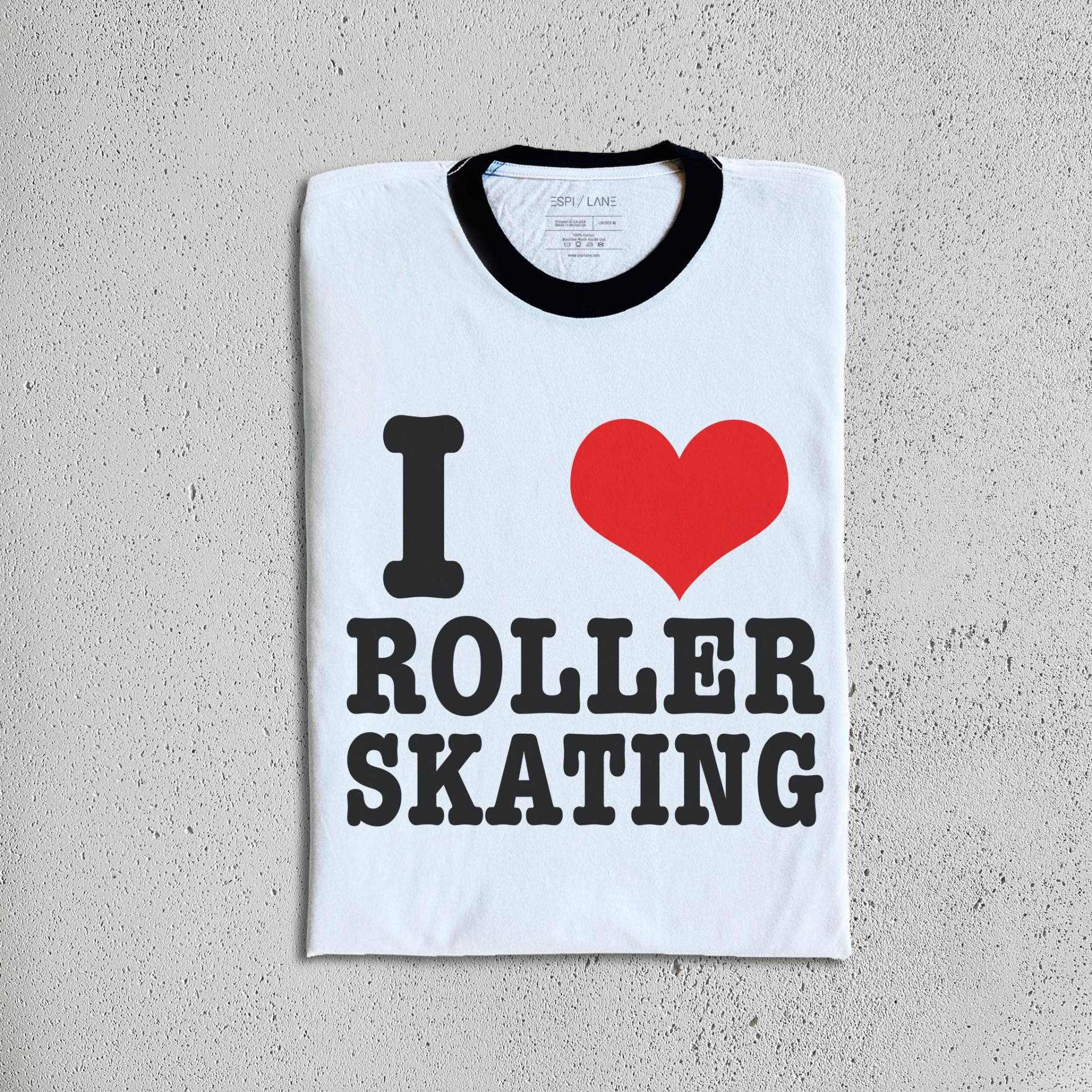 I Herz Rollschuh-Grafik-T-Shirt - Vintage Style I Herz Rollschuh-Grafik-T-Shirt - Vintage Style von EspiLane