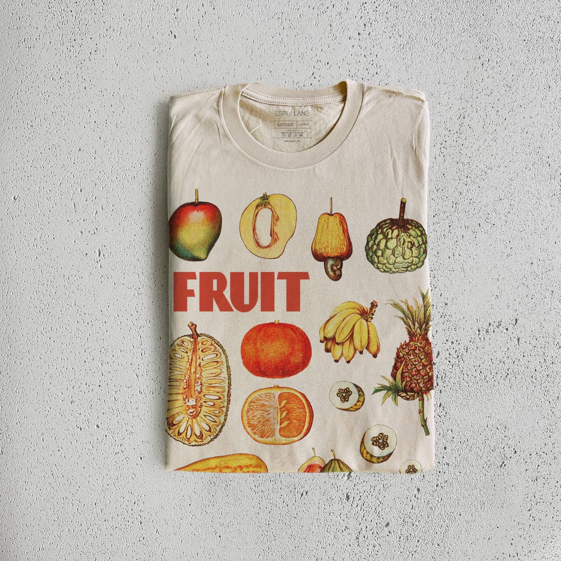 Retro Obst Grafik-T-Shirt | Vintage-Inspiriertes Unisex-T-Shirt Retro Obst Grafik-T-Shirt | Vintage-Inspiriertes Unisex-T-Shirt von EspiLane