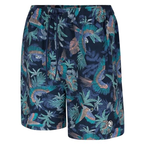 Espionage SW100 Badehose mit Vogeldruck, für Herren, Übergröße, Größe 2–8XL, blau, 5XL Große Größen von Espionage