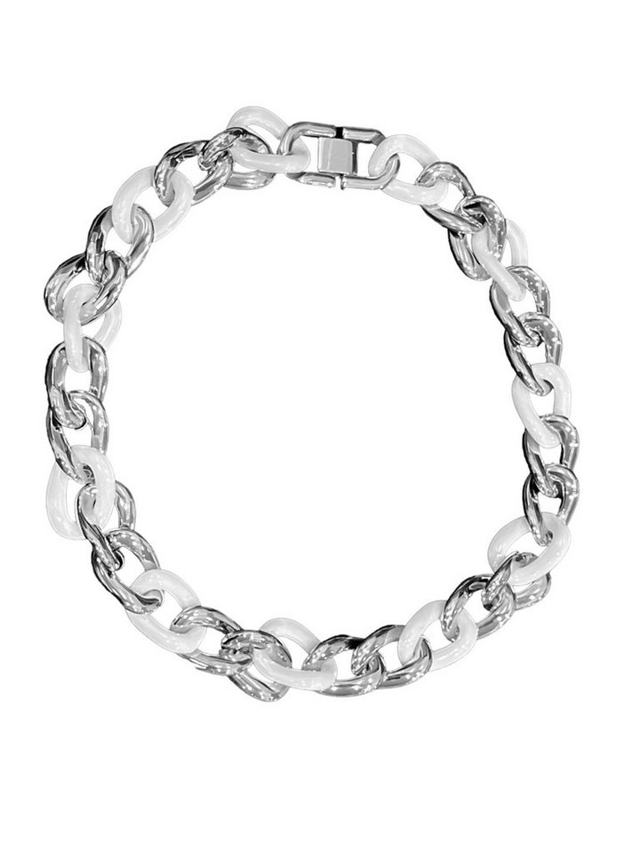 Esprit Collection Collier Edelstahl Keramik Silber Weiß - ELNL11855A420, Keramik, Edelstahl von Esprit Collection