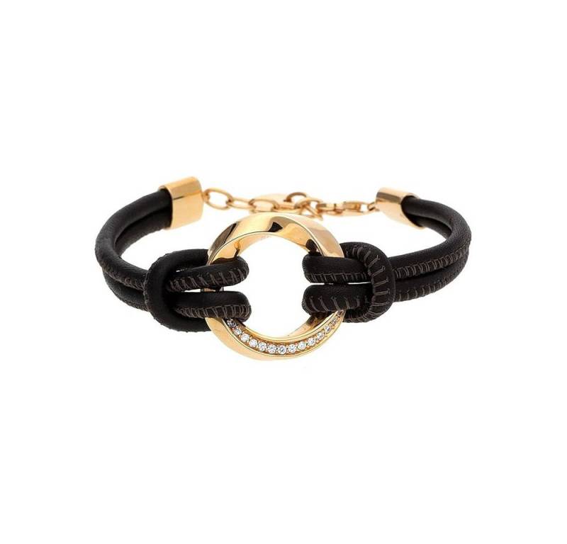 Esprit Collection Lederarmband Silber Leder Rotgold Braun - ELBR91316C170 von Esprit Collection