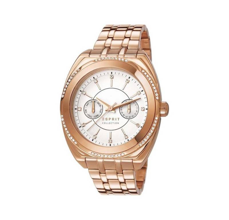 Esprit Collection Quarzuhr Clymene Rose Gold EL102072F04, Tages- und Datumsanzeige, Zirkonia von Esprit Collection