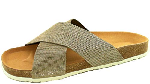 ESPRIT, Damen - Pantoletten, Molly Glitter CC (Light Grey 040, Numeric_42) von ESPRIT