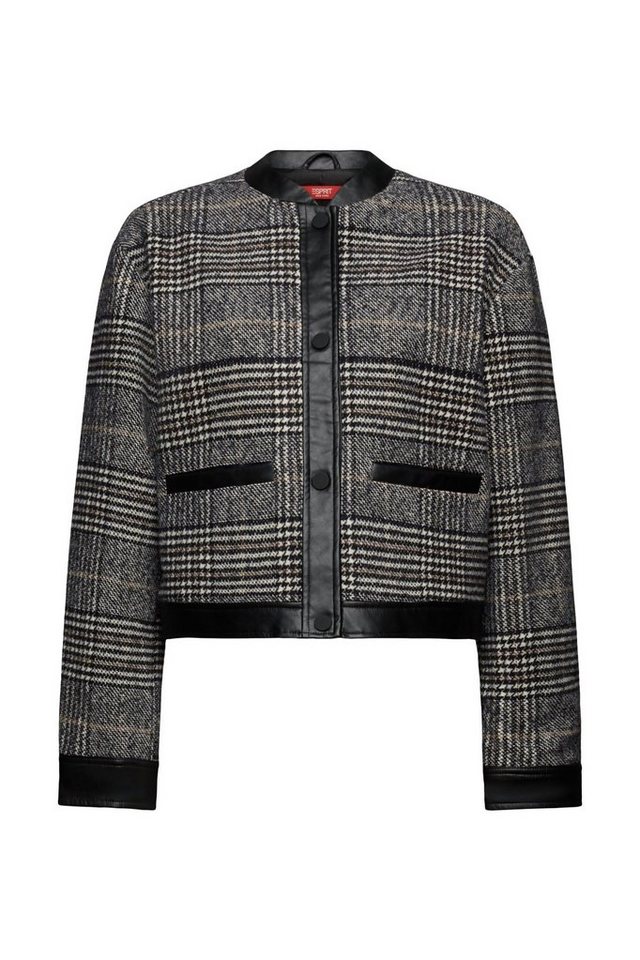 Esprit Anorak Jacke Esprit grau schwarz kariert von Esprit