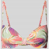 Esprit Bikini-Oberteil mit Spaghettiträgern Modell 'PALM BEACH' in Koralle Melange, Größe 42C von Esprit