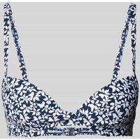 Esprit Bikini-Oberteil mit floralem Allover-Print Modell 'CALUSA BEACH' in Marine, Größe 38A von Esprit