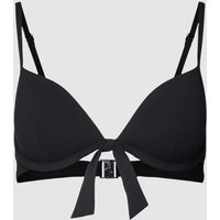 Esprit Bikini-Oberteil mit vorgeformten Cups Modell 'RCS pad.plunge' in Black, Größe 38C von Esprit