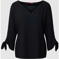 Esprit Bluse in unifarbenem Design mit 3/4-Arm in Black, Größe XS von Esprit