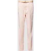 Esprit Chino in unifarbenem Design mit Gürtel in Rosa, Größe 34/32 von Esprit