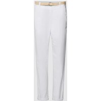 Esprit Chino in unifarbenem Design mit Gürtel in Weiss, Größe 38/32 von Esprit