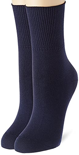 Esprit Damen Ribbed Cuff 2-Pack W SO Socken, Blau (Marine 6120), 35-38 (UK 2.5-5 Ι US 5-7.5) (2er Pack) von Esprit