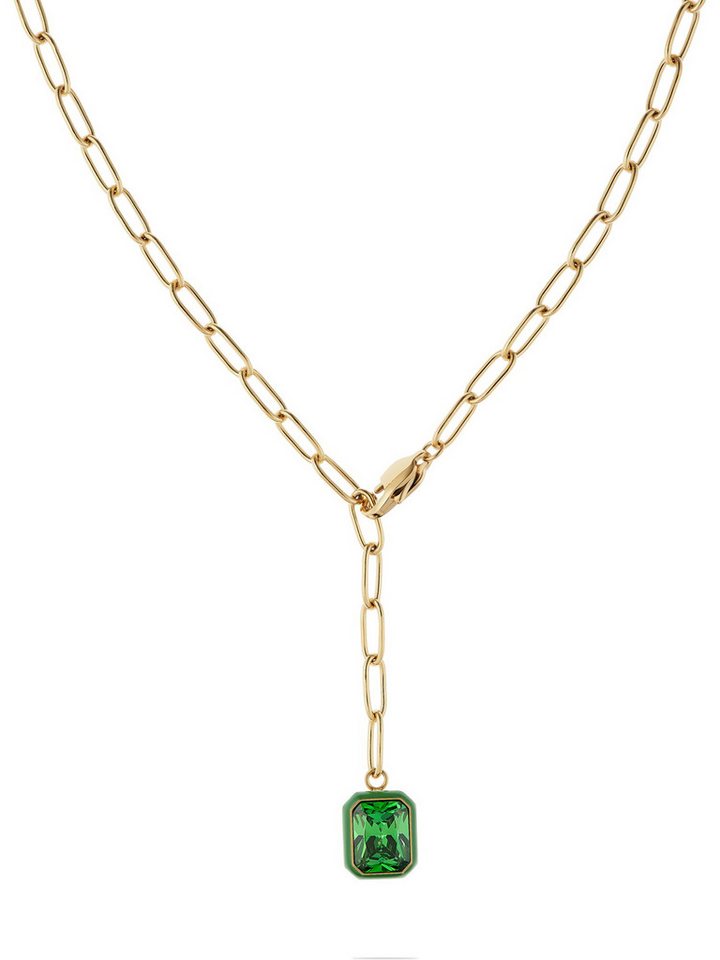 Esprit Edelstahlkette ESPRIT Damen-Kette Edelstahl, Farbstein 1 Zirkon von Esprit