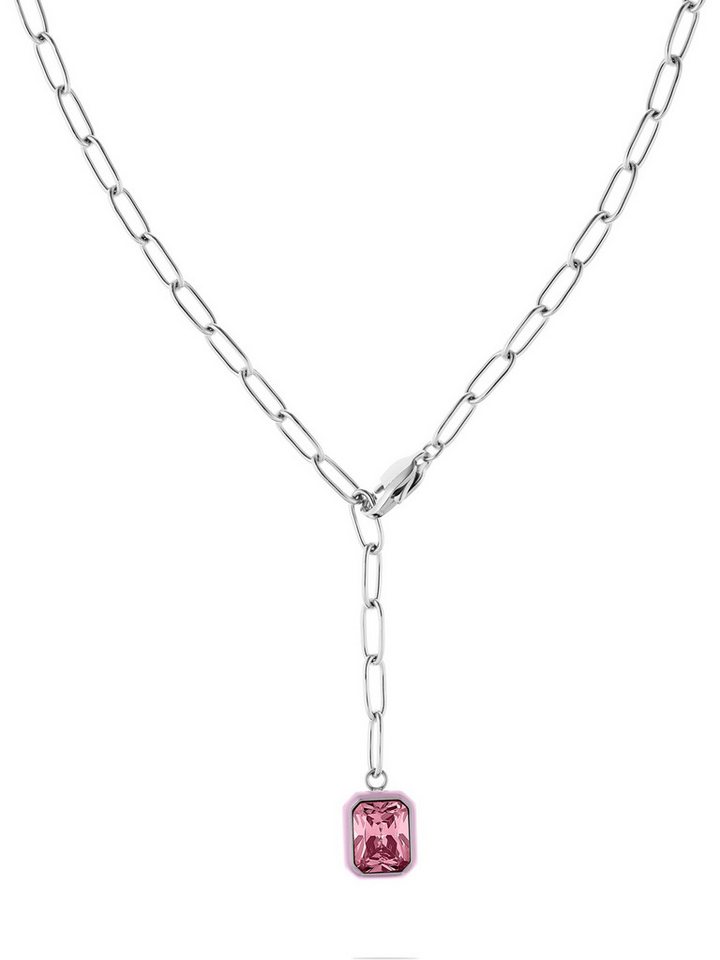 Esprit Edelstahlkette ESPRIT Damen-Kette Edelstahl, Farbstein 1 Zirkon von Esprit