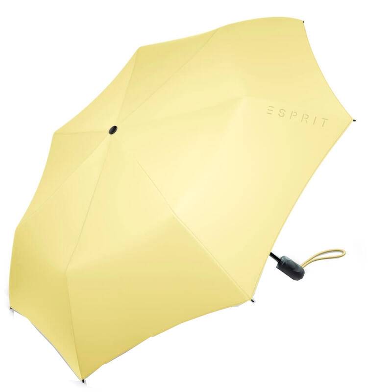Esprit - Esprit Easymatic Faltschirm auf/zu Automatik Light Lemon Meringue Gelb von Esprit
