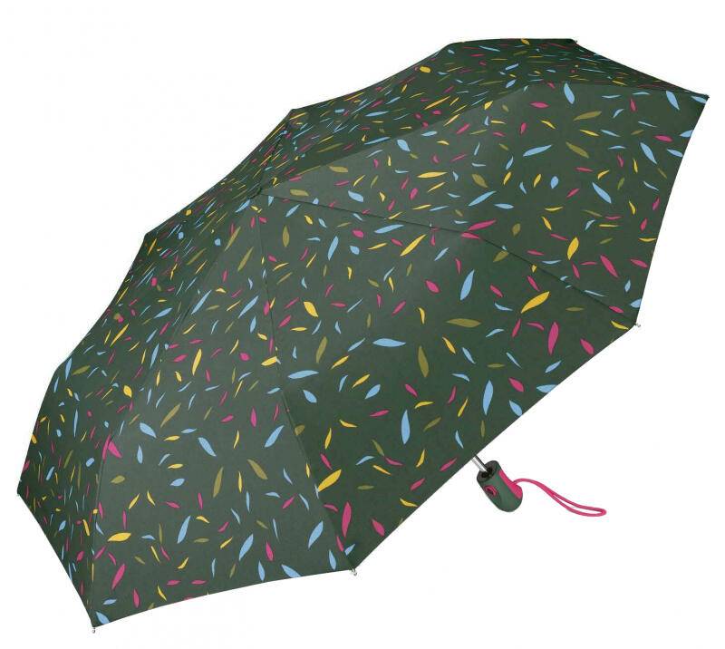 Esprit - Esprit Little Leaves Easymatic light Little Leaves Faltschirm jungle green Grün von Esprit