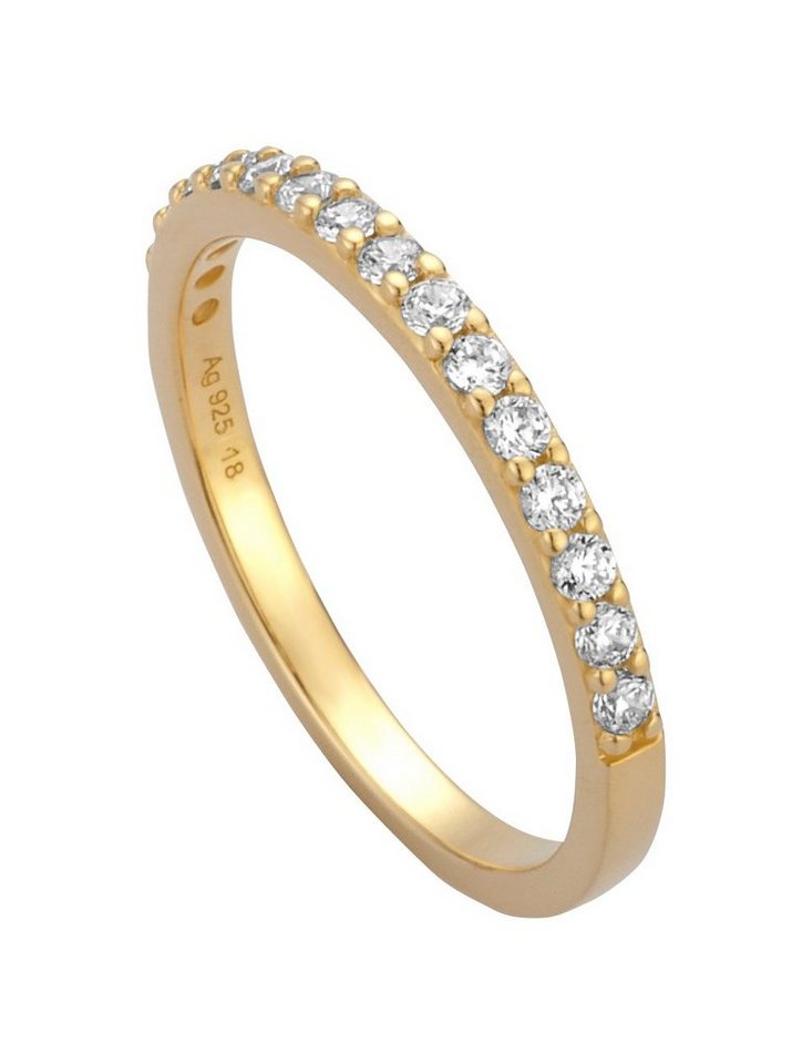 Esprit Fingerring Ring Damen 925er Sterling-Silber Gr. 57 (18mm) ESRG01091218, mit Zirkonia von Esprit