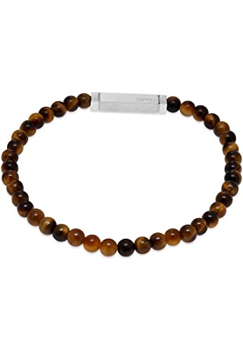 Esprit Herren-Armband Edelstahl 1 Farbstein One Size, Braun 32022982 von Esprit