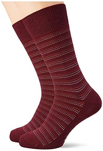 Esprit Herren Piqué Stripe 2-Pack M SO Socken, Rot (Shadow Red 8138), 39-42 (UK 5.5-8 Ι US 6.5-9) (2er Pack) von Esprit