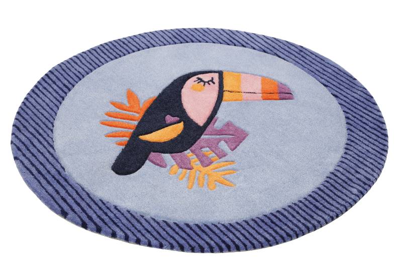 Esprit Kinderteppich "E-Toucan ESP-4373" rund 9 mm Höhe besonders weich, Motiv Toucan von Esprit