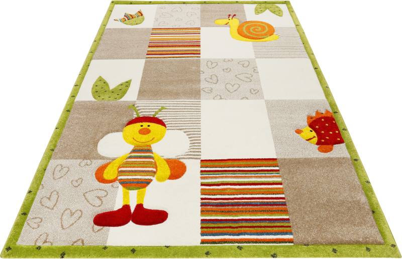 Esprit Kinderteppich "Kids Bee 2.0, ESP-24322" rechteckig 13 mm Höhe Kinder Motiv Biene Kurzflor Teppich von Esprit