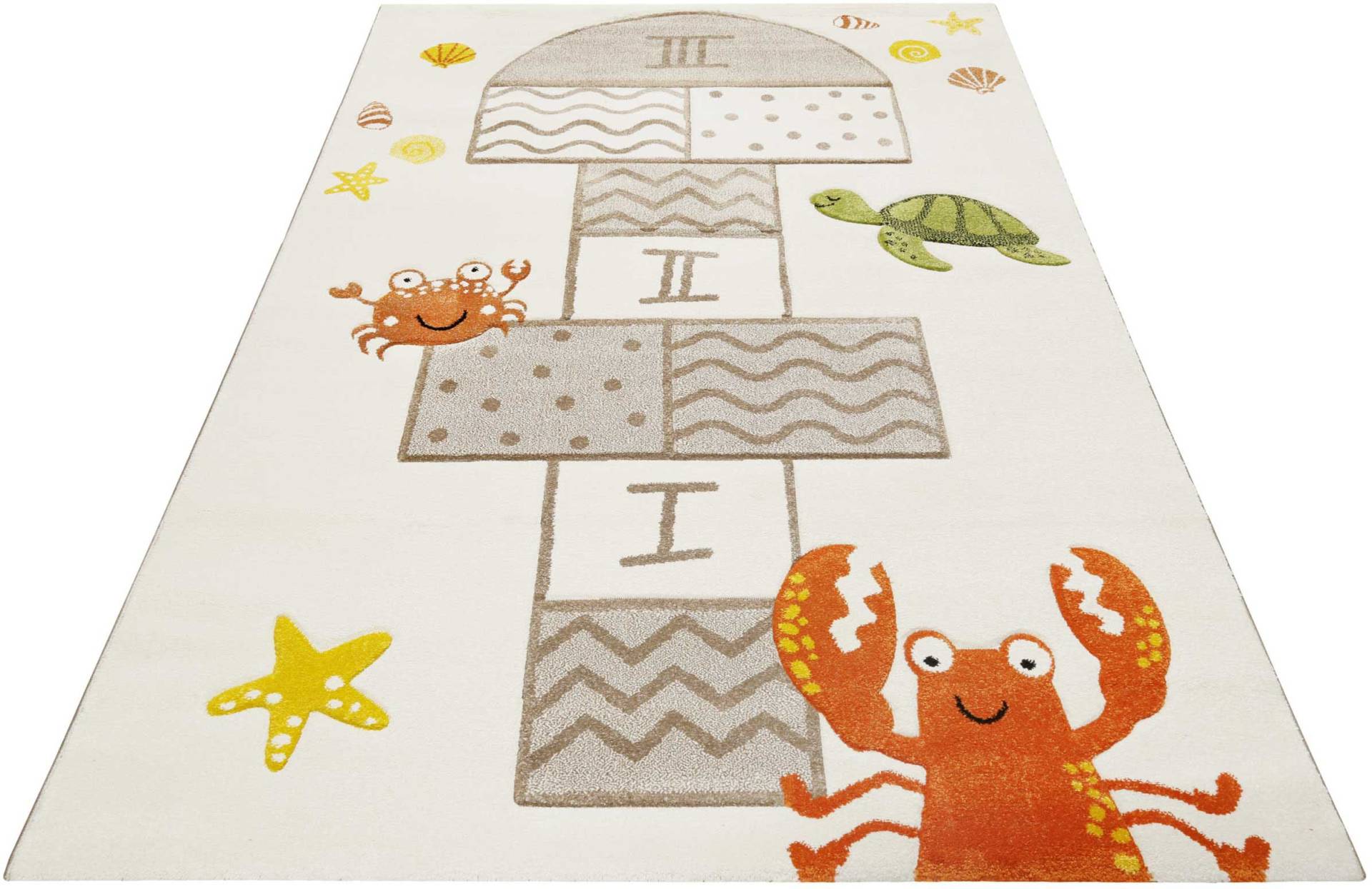 Esprit Kinderteppich "Playground ESP-21069", rechteckig, 13 mm Höhe, Kurzflor, Spieleteppich im maritimen Look, Krabbe und Seestern Esprit Kinderteppich "Playground ESP-21069", rechteckig, 13 mm Höhe, Kurzflor, Spieleteppich im maritimen Look, Krabbe und Seestern von Esprit
