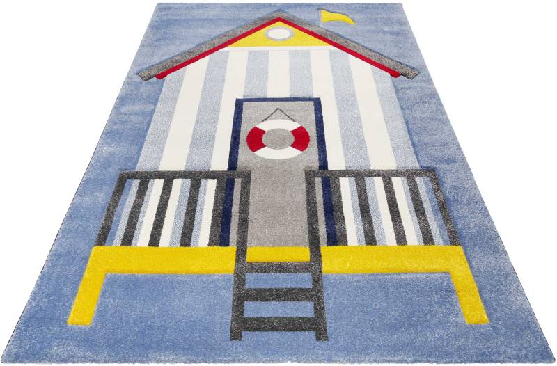 Esprit Kinderteppich "Sea Castle ESP-21070" rechteckig 13 mm Höhe Kurzflor mit maritimem Muster, Strandschloss von Esprit