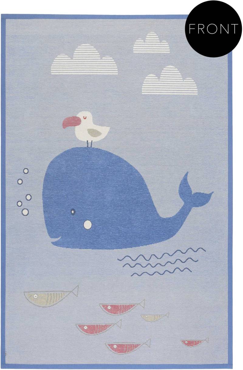 Esprit Kinderteppich "Whale Buddy ESP-005" rechteckig 10 mm Höhe Wendeteppich, Tiermotiv oder Sternenhimmel, Kinderzimmer von Esprit