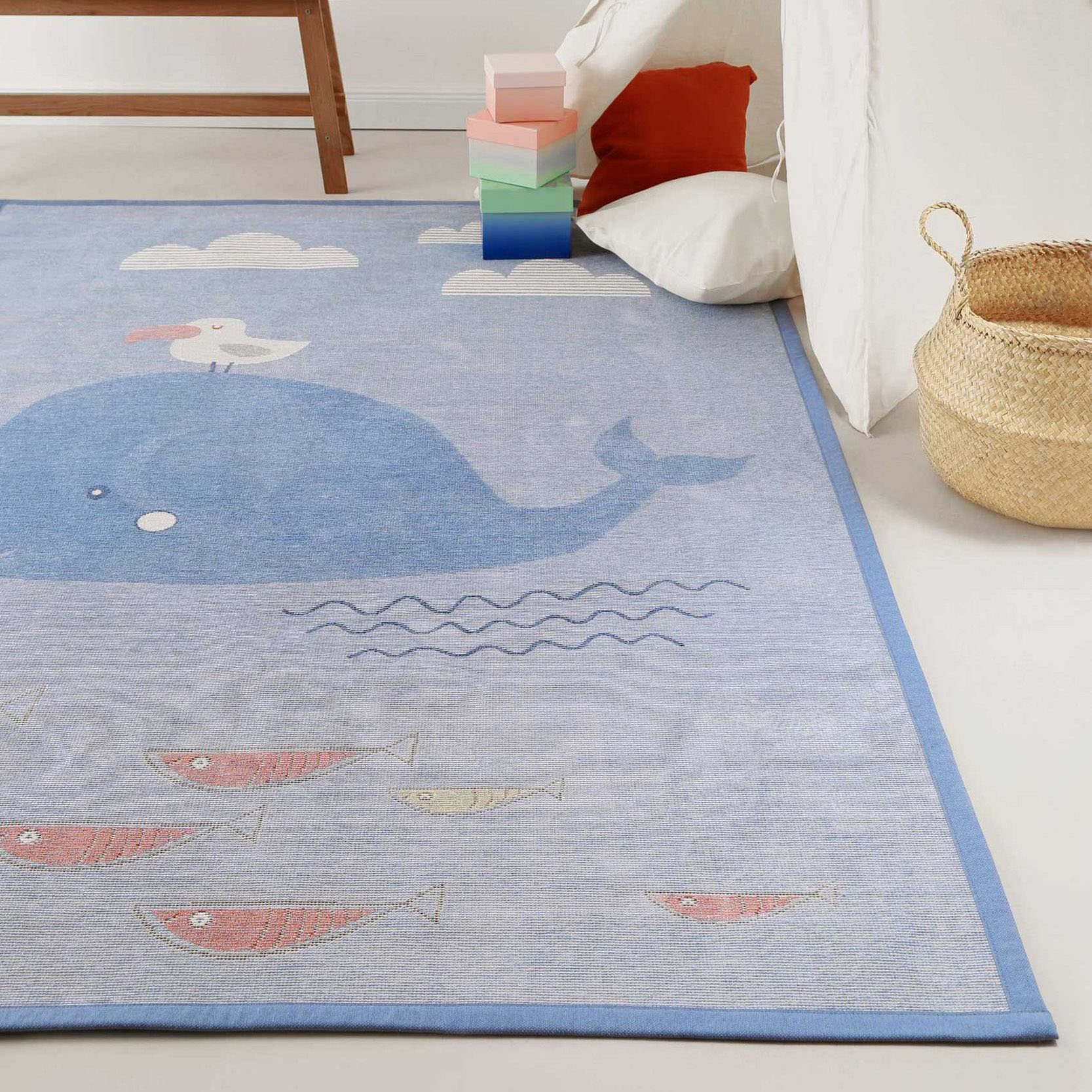 Esprit Kinderteppich "Whale Buddy ESP-005", rechteckig, Wendeteppich, Tiermotiv oder Sternenhimmel, Kinderzimmer von Esprit