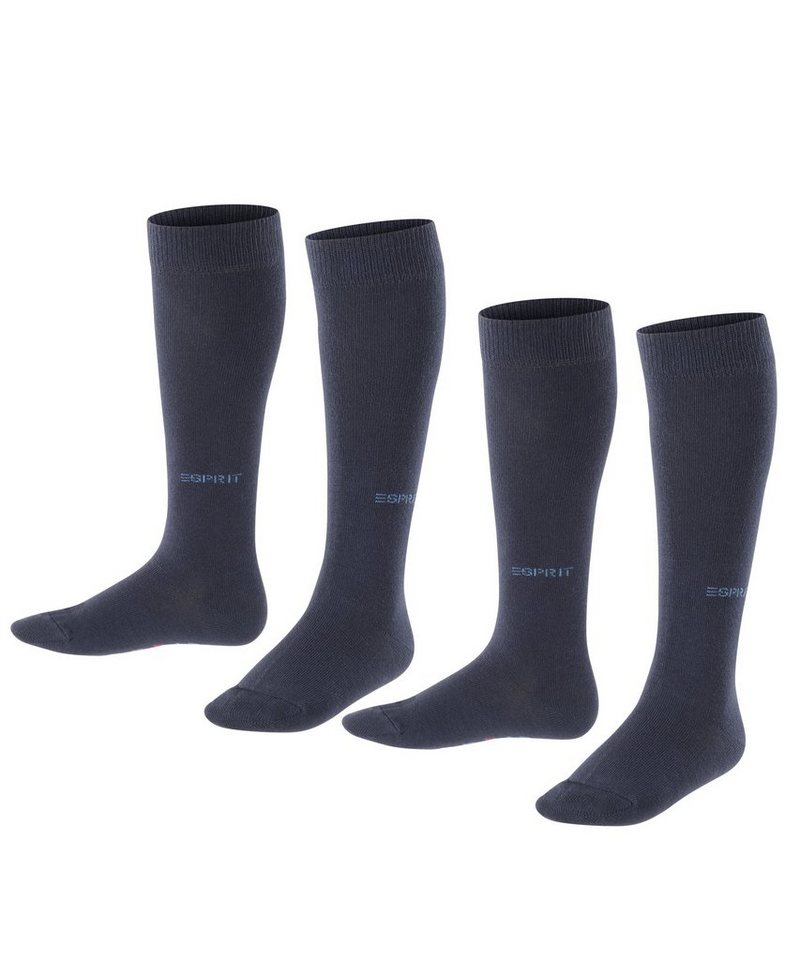Esprit Kniestrümpfe Foot Logo 2-Pack (2-Paar) aus hautfreundlicher Baumwolle von Esprit