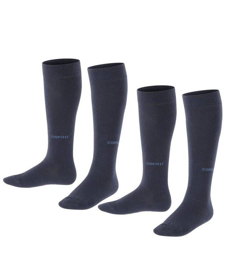 Esprit Kniestrümpfe Foot Logo 2-Pack (2-Paar) aus hautfreundlicher Baumwolle von Esprit