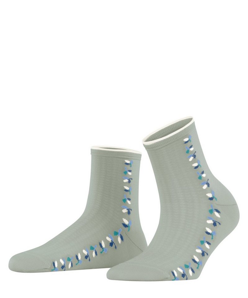 Esprit Kurzsocken Structured Leaves (1-Paar) mit femininen Rollrand von Esprit