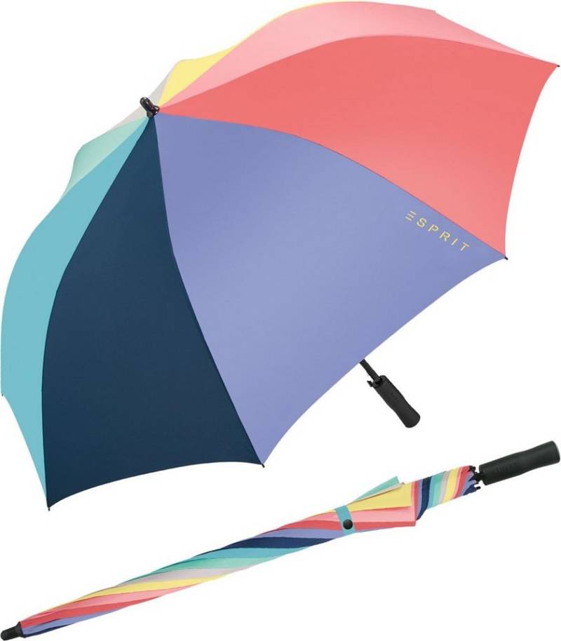 Esprit Stockregenschirm XXL Regenschirm Golfschirm Automatik sehr groß, riesengroß und farbenfroh von Esprit