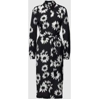 Esprit Midikleid mit Bindegürtel in Black, Größe 40 von Esprit