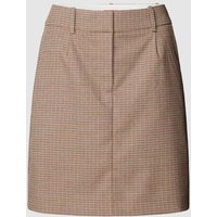 Esprit Minirock in A-Linie mit Gitterkaro in Camel, Größe 36 von Esprit