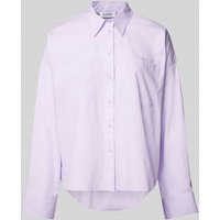 Esprit Oversized Hemdbluse mit aufgesetzten Brusttaschen in Lavender, Größe L von Esprit