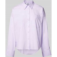 Esprit Oversized Hemdbluse mit aufgesetzten Brusttaschen in Lavender, Größe XL von Esprit
