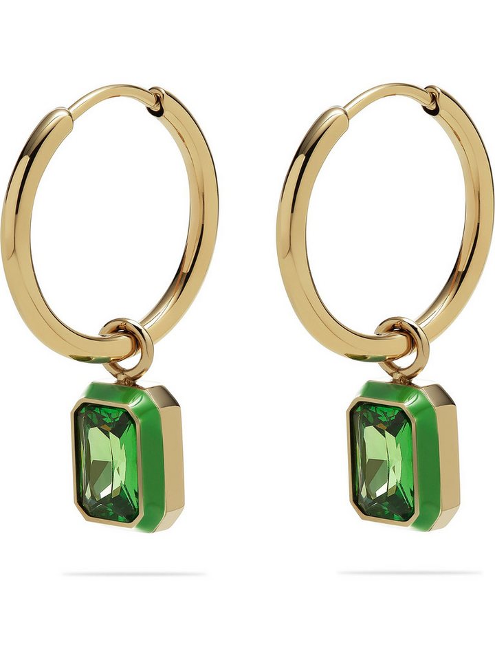 Esprit Paar Creolen ESPRIT Damen-Creolen Edelstahl, Farbstein 2 Zirkon (Paar), BOLD COLOR von Esprit