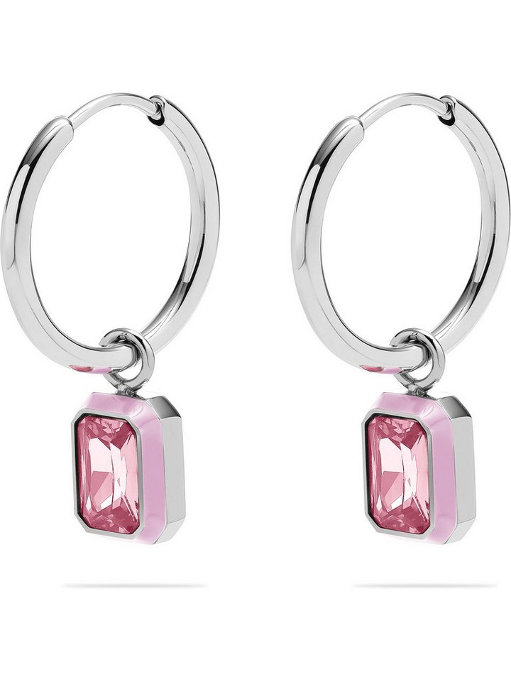 Esprit Paar Creolen ESPRIT Damen-Creolen Edelstahl, Farbstein 2 Zirkon (Paar), BOLD COLOR von Esprit