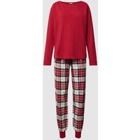 Esprit Pyjama mit Label-Print in Rot, Größe S von Esprit