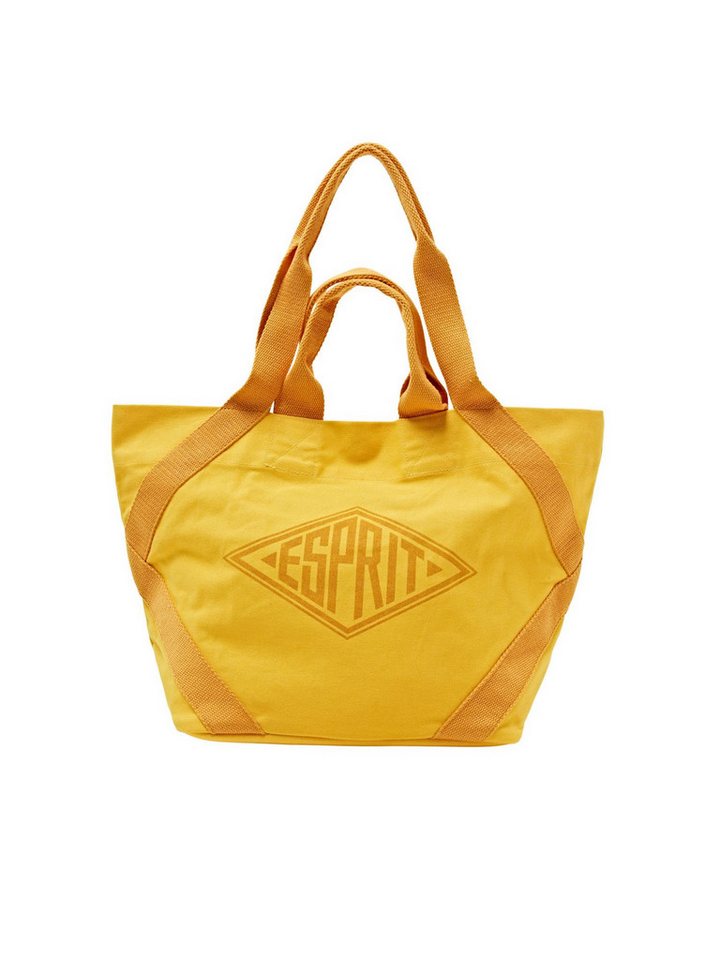 Esprit Schultertasche Tote Bag aus Baumwollcanvas mit Logo von Esprit