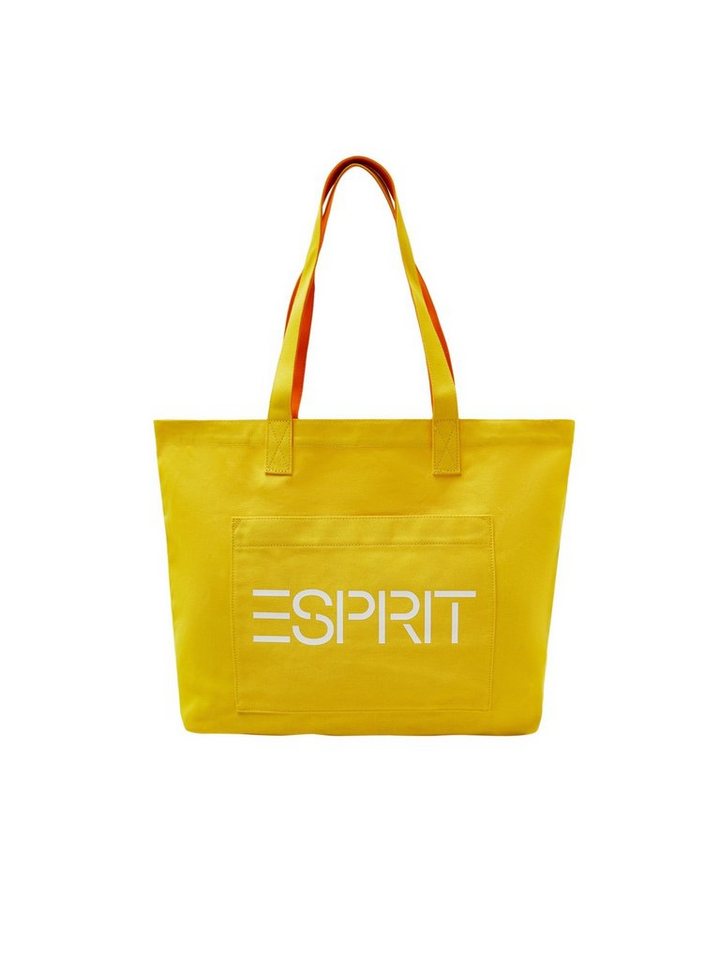 Esprit Schultertasche Tote Bag aus Baumwolle mit Logodesign von Esprit