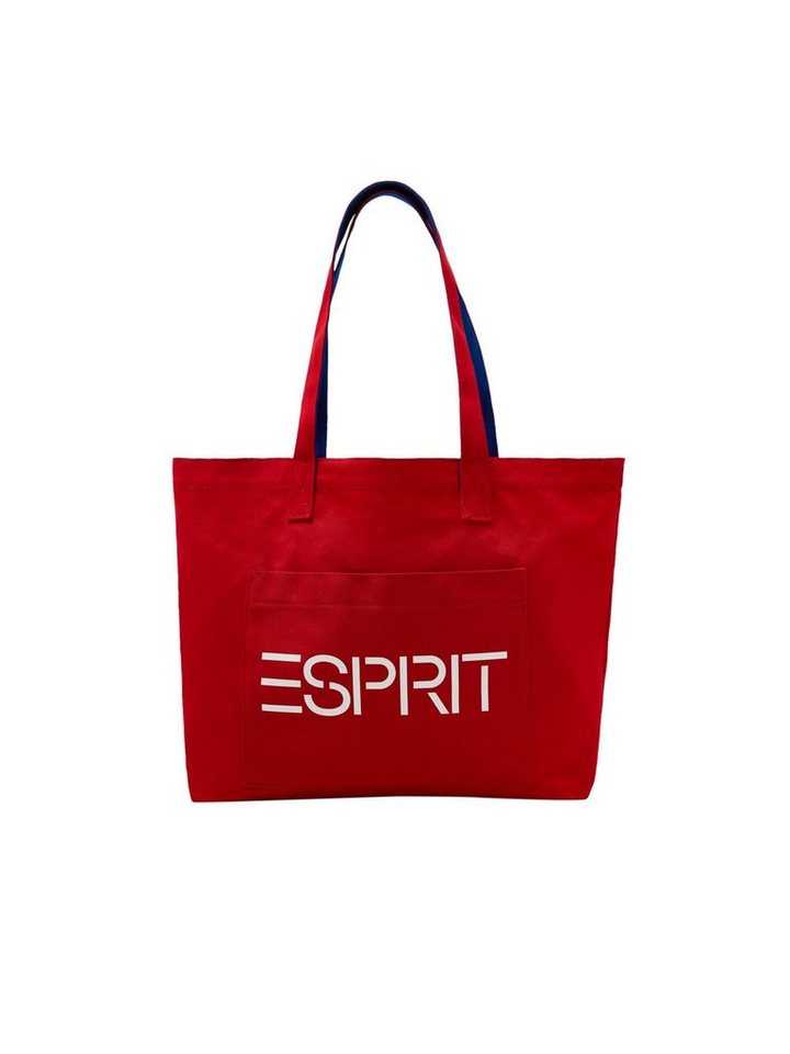 Esprit Schultertasche Tote Bag aus Baumwolle mit Logodesign von Esprit