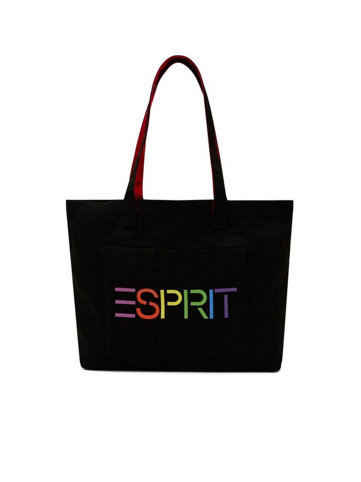 Esprit Schultertasche Tote Bag aus Baumwolle mit Logodesign von Esprit