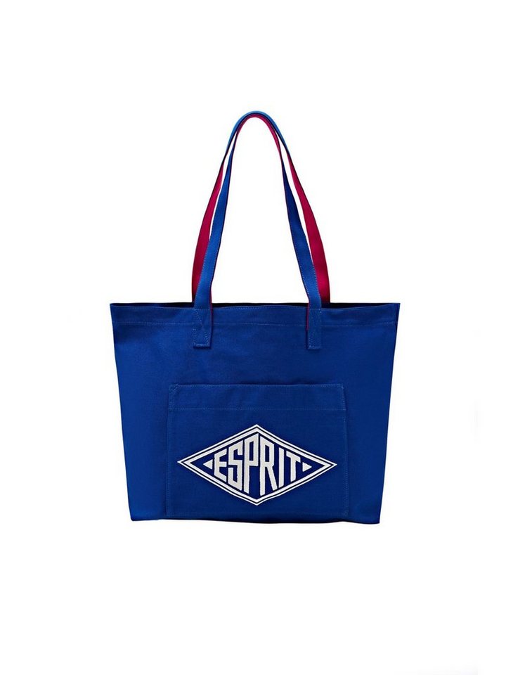 Esprit Schultertasche Tote Bag aus Canvas mit Logo von Esprit