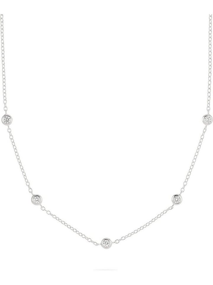 Esprit Silberkette ESPRIT Damen-Kette 925er Silber 5 Zirkonia von Esprit