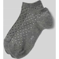 Esprit Sneakersocken mit Muster-Print Modell 'Fine Dot' im 2er-Pack in Hellgrau, Größe 35/38 von Esprit