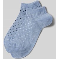 Esprit Sneakersocken mit Muster-Print Modell 'Fine Dot' im 2er-Pack in Jeansblau, Größe 35/38 von Esprit