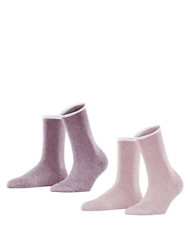Esprit Socken Allover Stripe 2-Pack (2-Paar) aus Biobaumwolle von Esprit