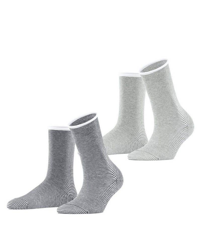 Esprit Socken Allover Stripe 2-Pack (2-Paar) aus Biobaumwolle von Esprit
